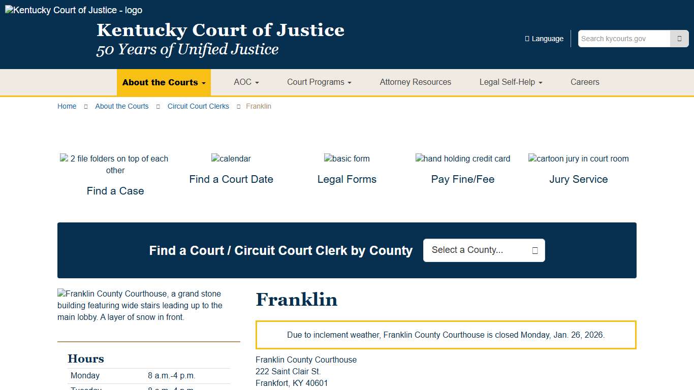 Franklin - Kentucky Court of Justice
